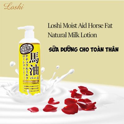 Sữa Dưỡng Da Mỡ Ngựa Loshi Moist Aid Horse Fat Natural Milk Lotion